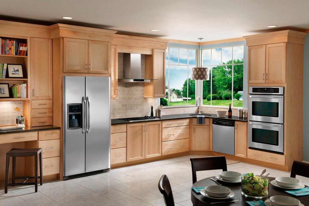 Кухня Со Встроенным Холодильником Фото