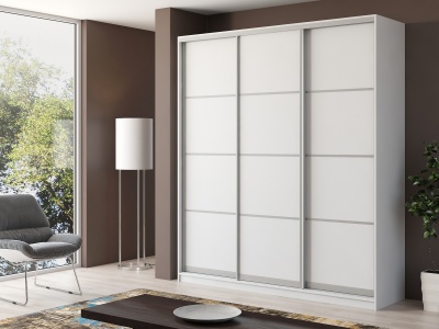 Шкаф-купе двухдверный Айсберг V1 200 см белый матовый