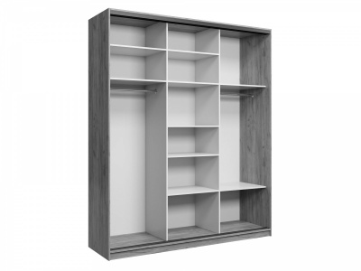 Шкаф-купе двухдверный Айсберг V1 220 см дуб шамони светлый