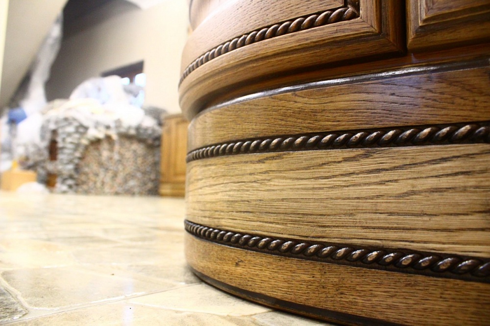 Кухня с фасадами из массива дуба