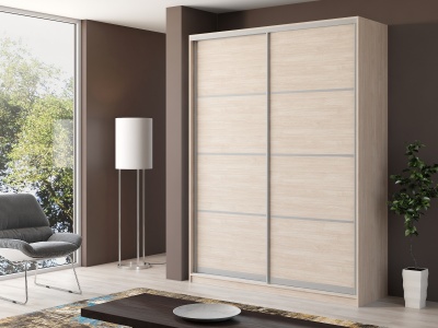 Шкаф-купе двухдверный Айсберг V1 180 см дуб шамони светлый