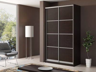 Шкаф-купе двухдверный Айсберг V1 120 см венге