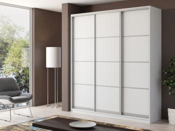 Шкаф-купе двухдверный Айсберг V1 220 см белый матовый