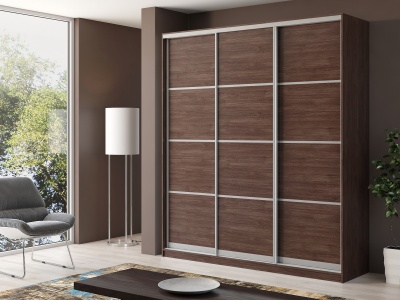 Шкаф-купе двухдверный Айсберг V1 220 см дуб шамони тёмный