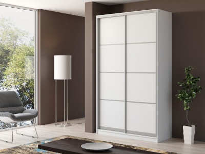 Шкаф-купе двухдверный Айсберг V1 120 см белый матовый